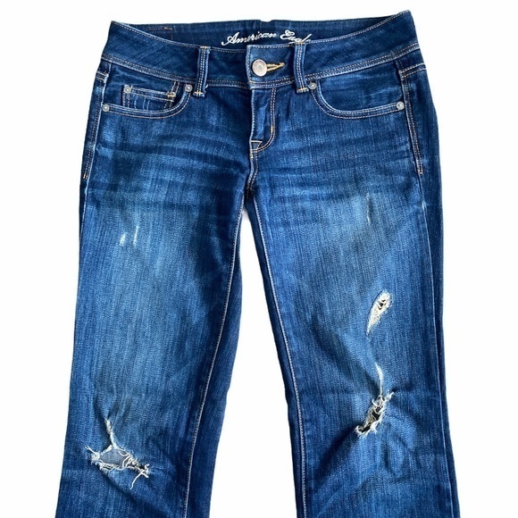 American Eagle Stretch Slim Boot Distressed Jeans‎ - Picture 3 of 12